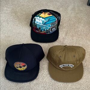 Vans Graphic Trucker Hat and Two Snapbacks